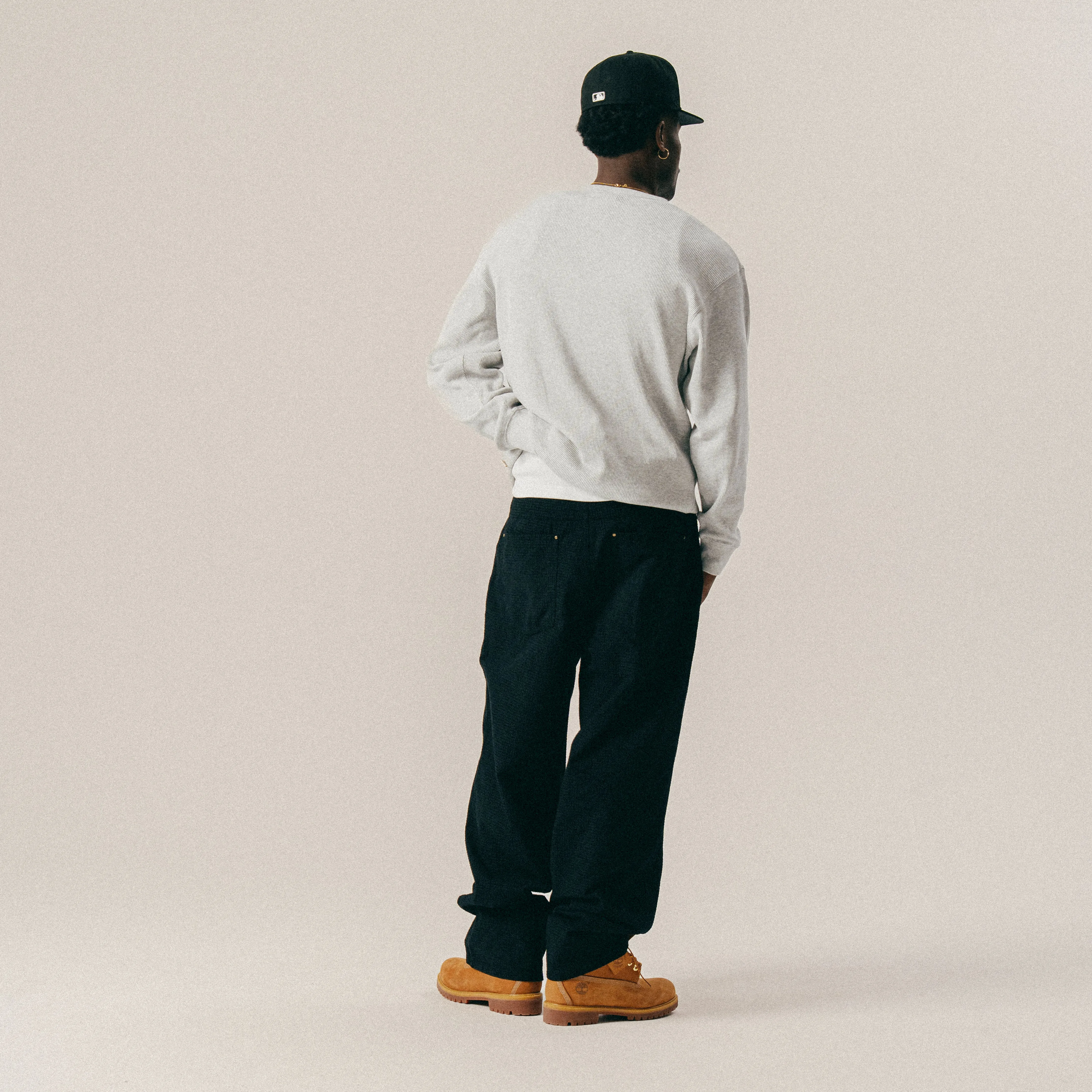 BLKVIS SCRIPT WAFFLE LONGSLEEVE - MID GREY HEATHER sold by BLKVIS product image thumbnail 5