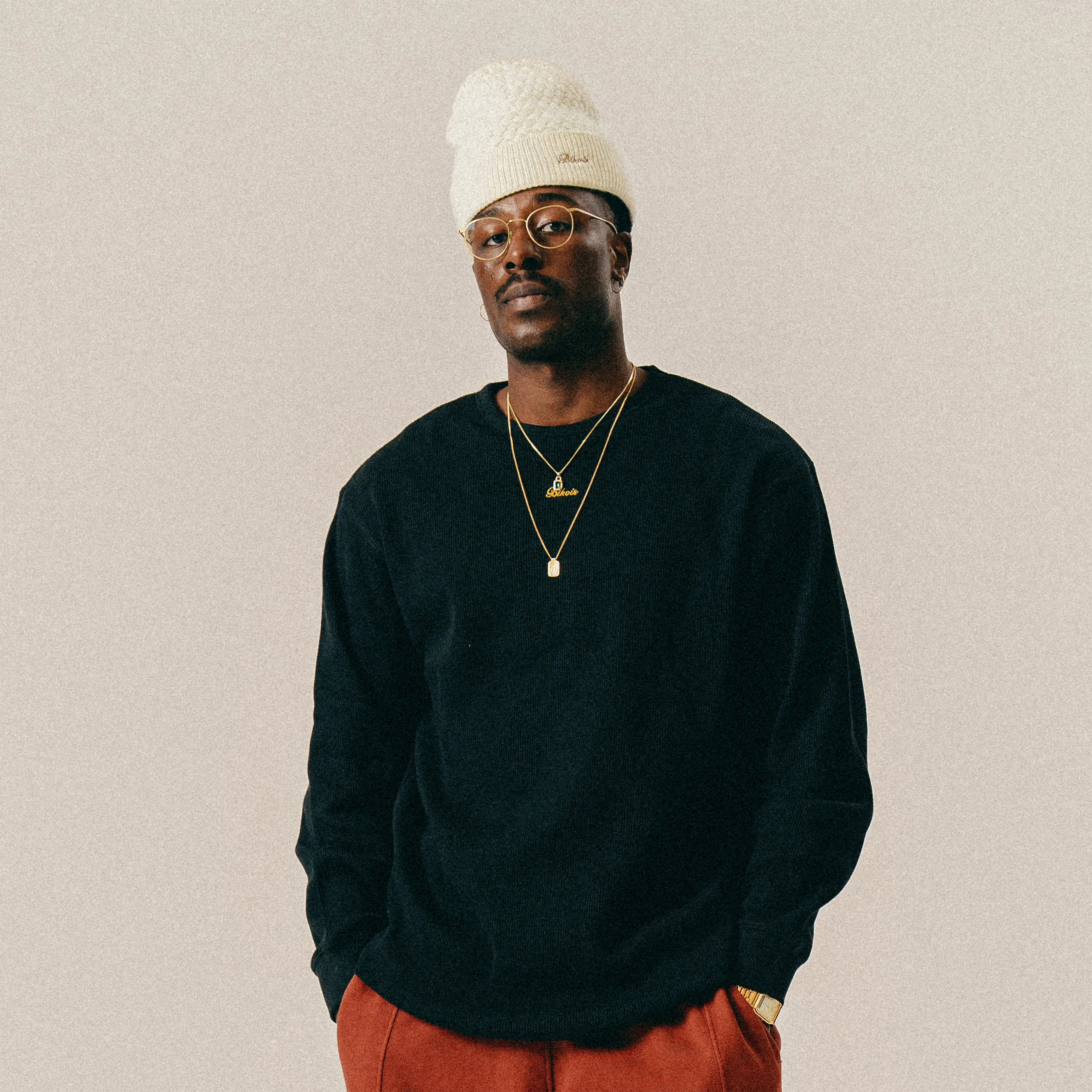 BLKVIS SCRIPT WAFFLE LONGSLEEVE - BLACK sold by BLKVIS product image thumbnail 2