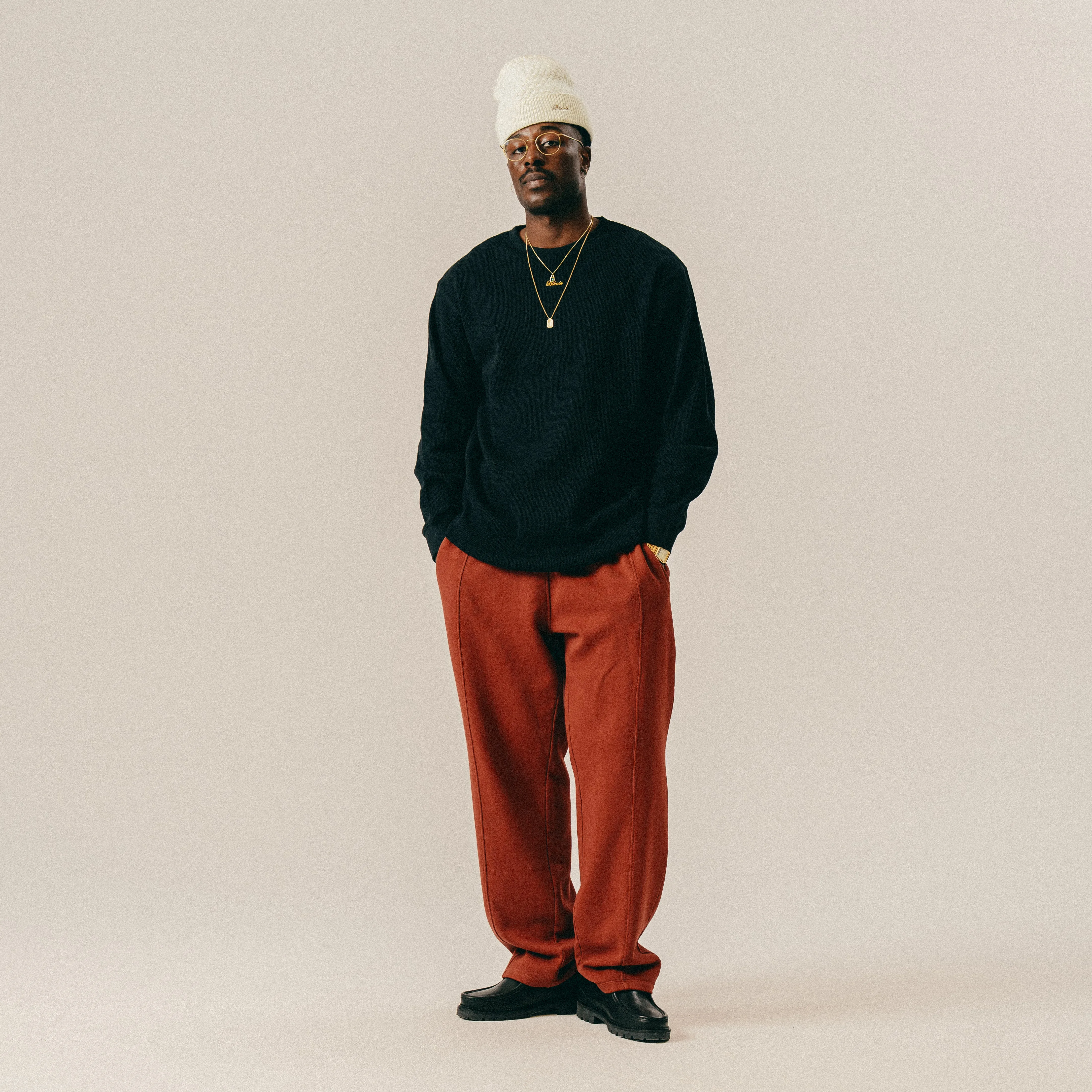 BLKVIS SCRIPT WAFFLE LONGSLEEVE - BLACK sold by BLKVIS product image thumbnail 3