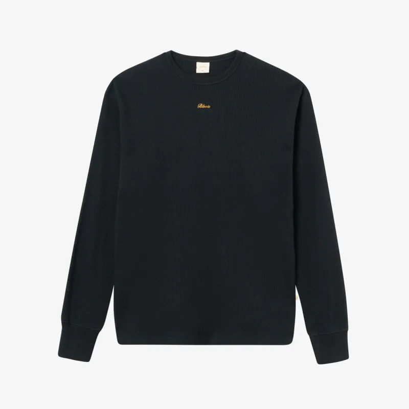 BLKVIS SCRIPT WAFFLE LONGSLEEVE - BLACK made by BLKVIS