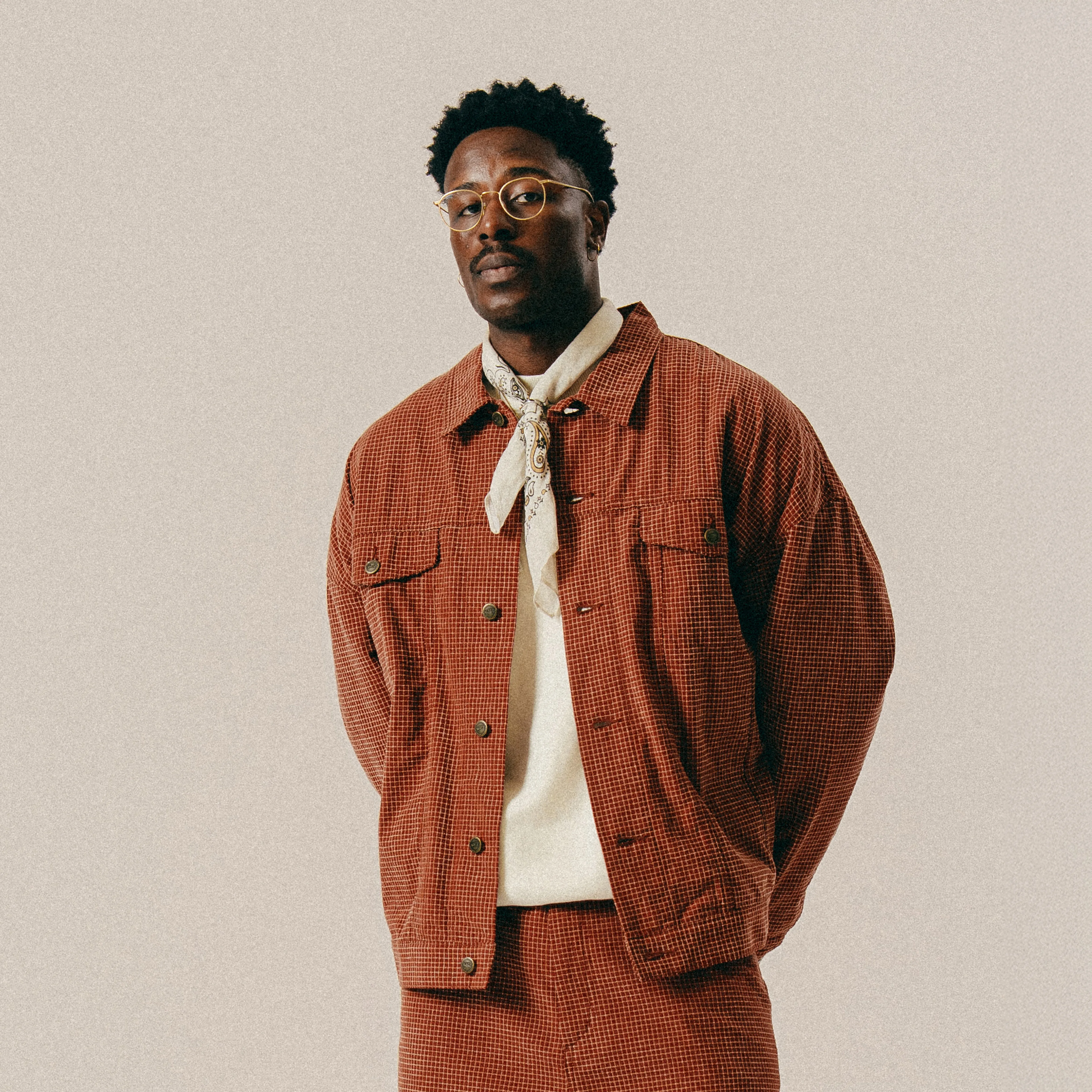 BLKVIS CHECKED CHENILLE JACKET - MADDER BROWN sold by BLKVIS product image thumbnail 2