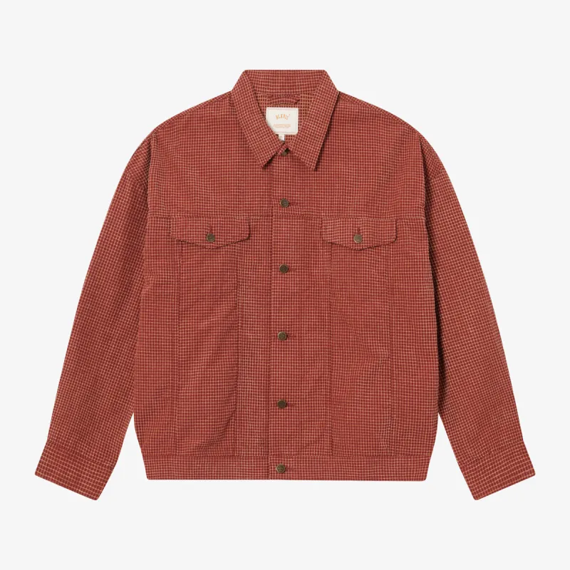 BLKVIS CHECKED CHENILLE JACKET - MADDER BROWN sold by BLKVIS
