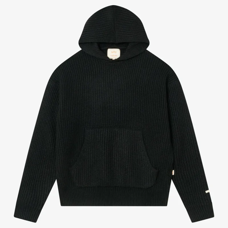 BLKVIS SCRIPT HEAVY KNIT HOODY - BLACK made by BLKVIS