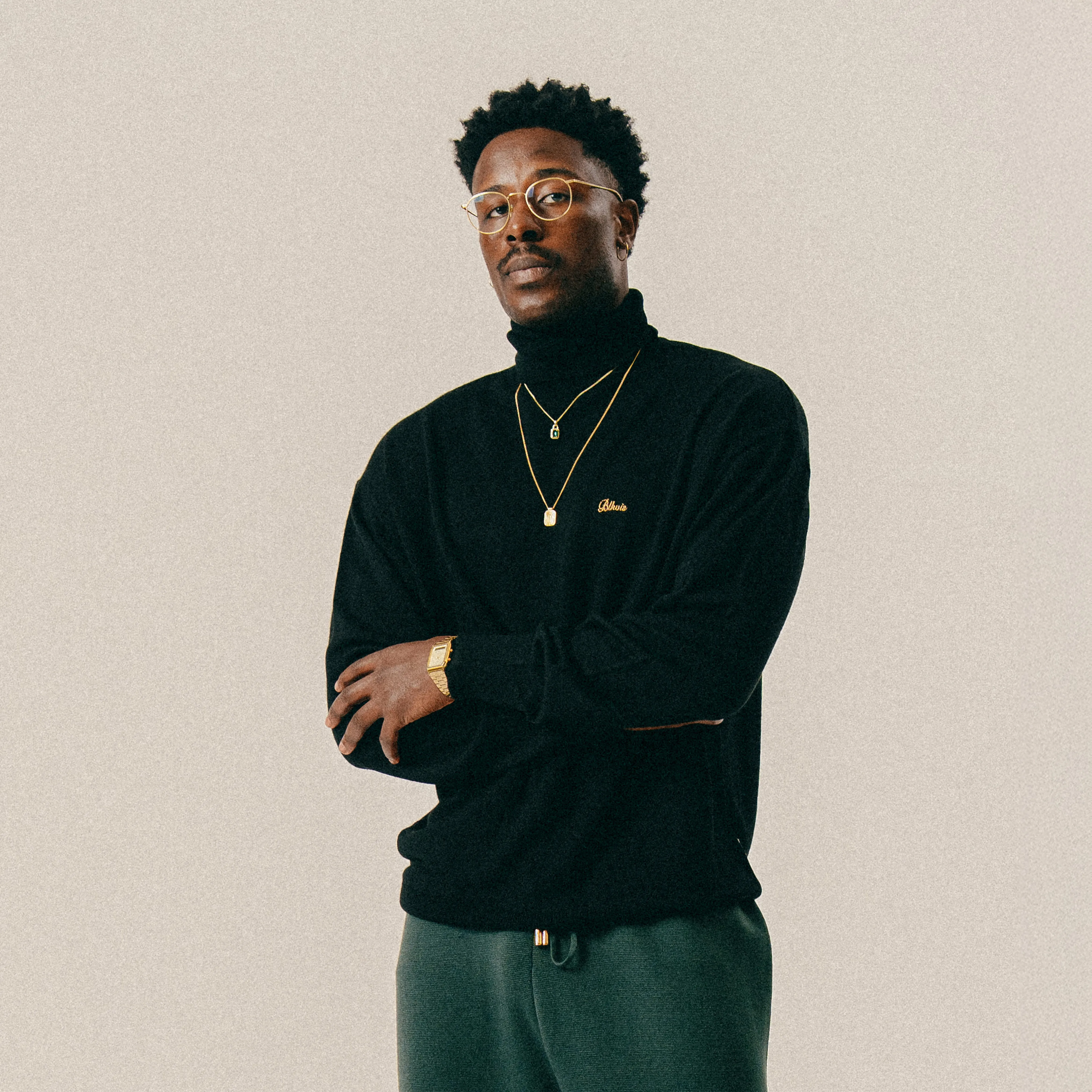 BLKVIS SCRIPT ROLLNECK SWEATER - BLACK sold by BLKVIS product image thumbnail 2