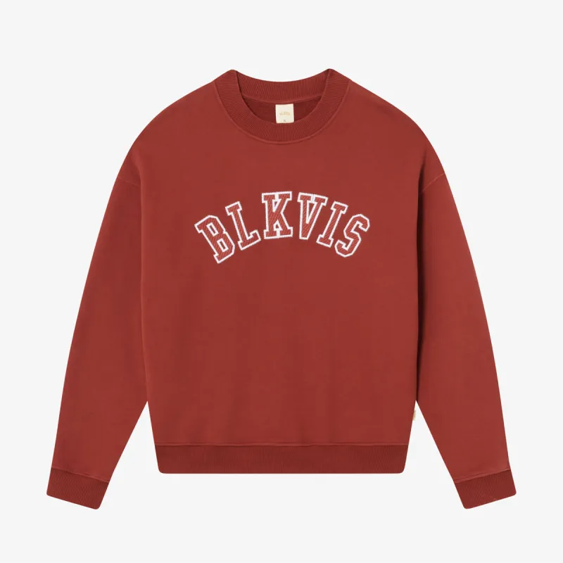 BLKVIS LOGO CREWNECK - MADDER BROWN sold by BLKVIS