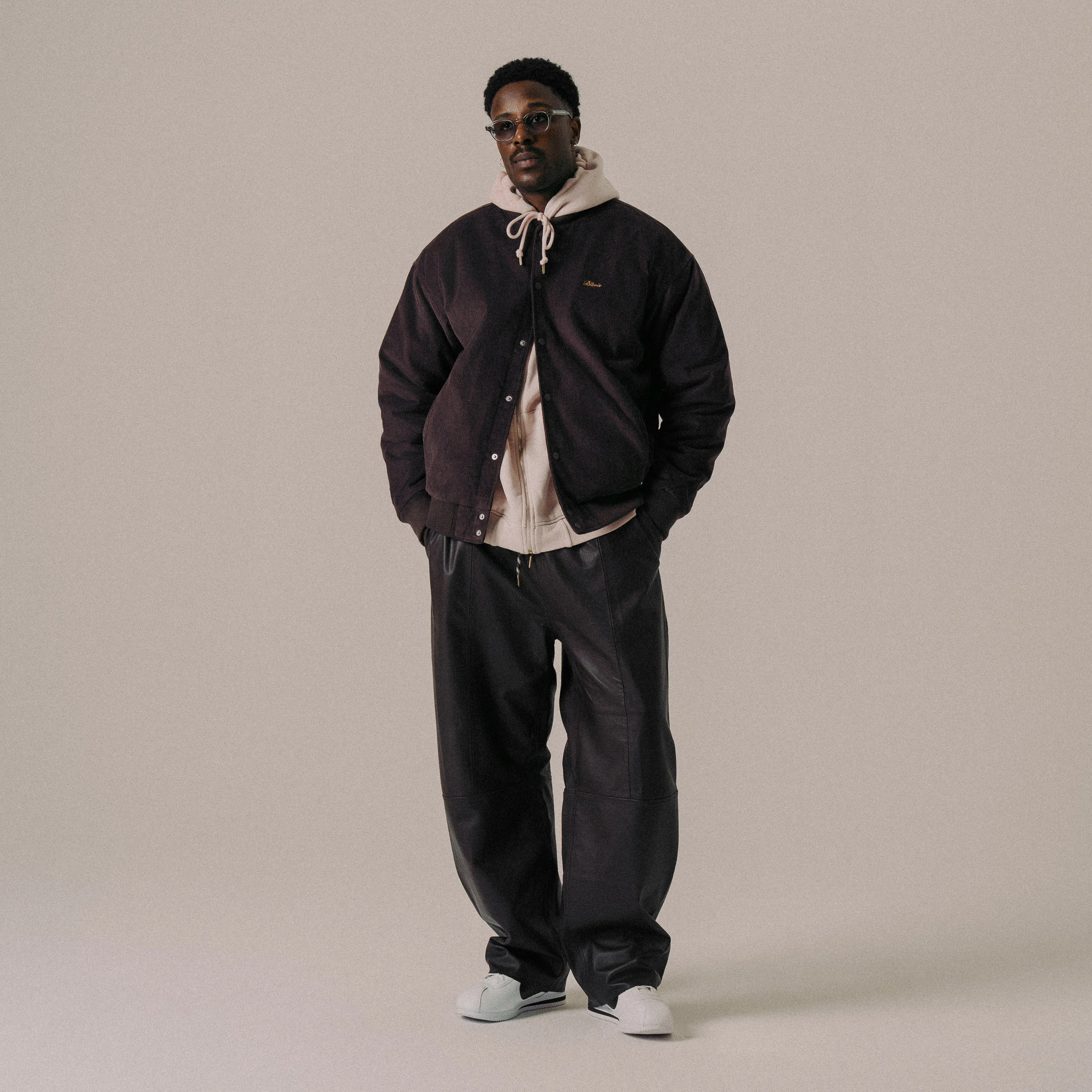 BLKVIS SCRIPT CORDUROY VARSITY JACKET - RAISIN sold by BLKVIS product image thumbnail 3
