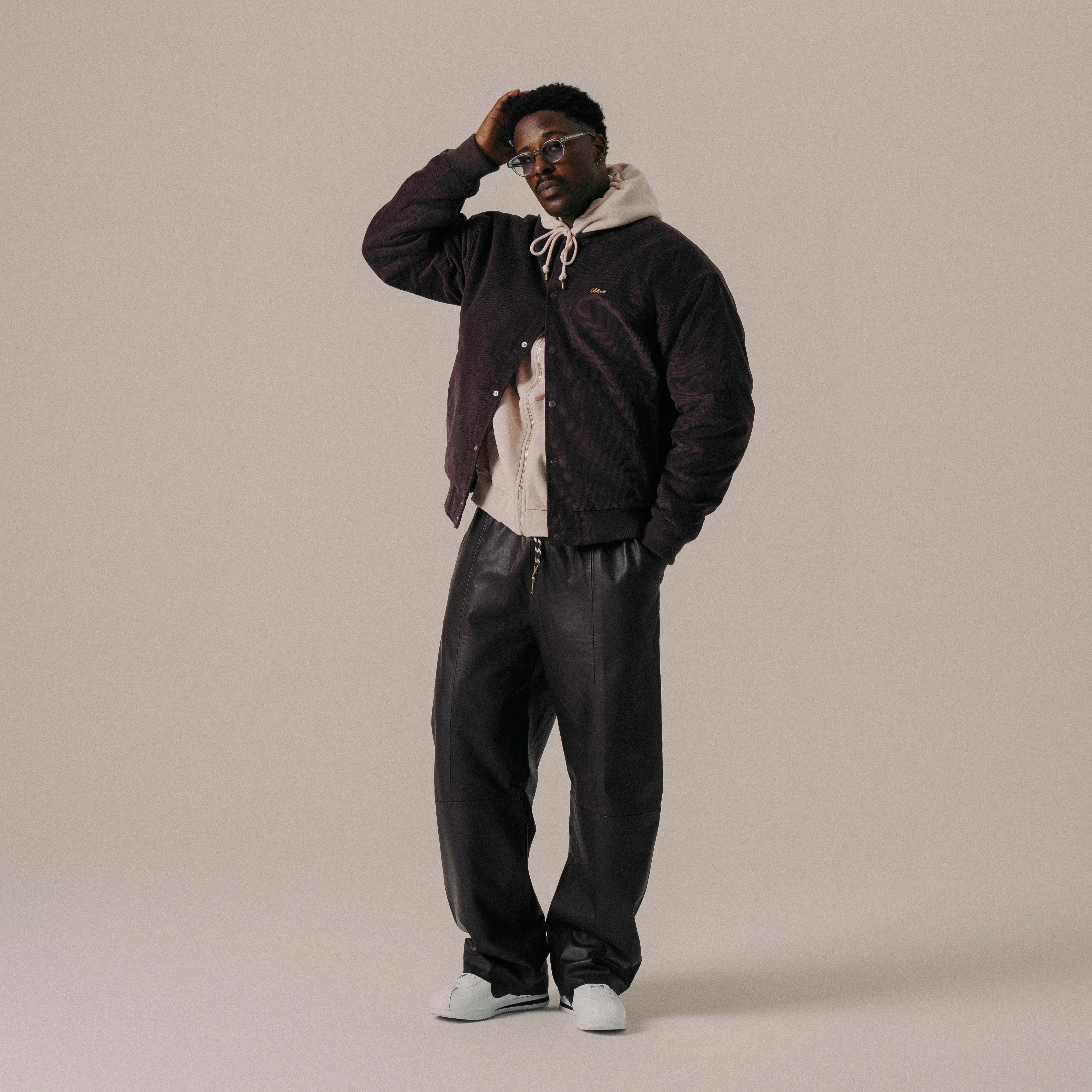 BLKVIS SCRIPT CORDUROY VARSITY JACKET - RAISIN sold by BLKVIS product image thumbnail 4