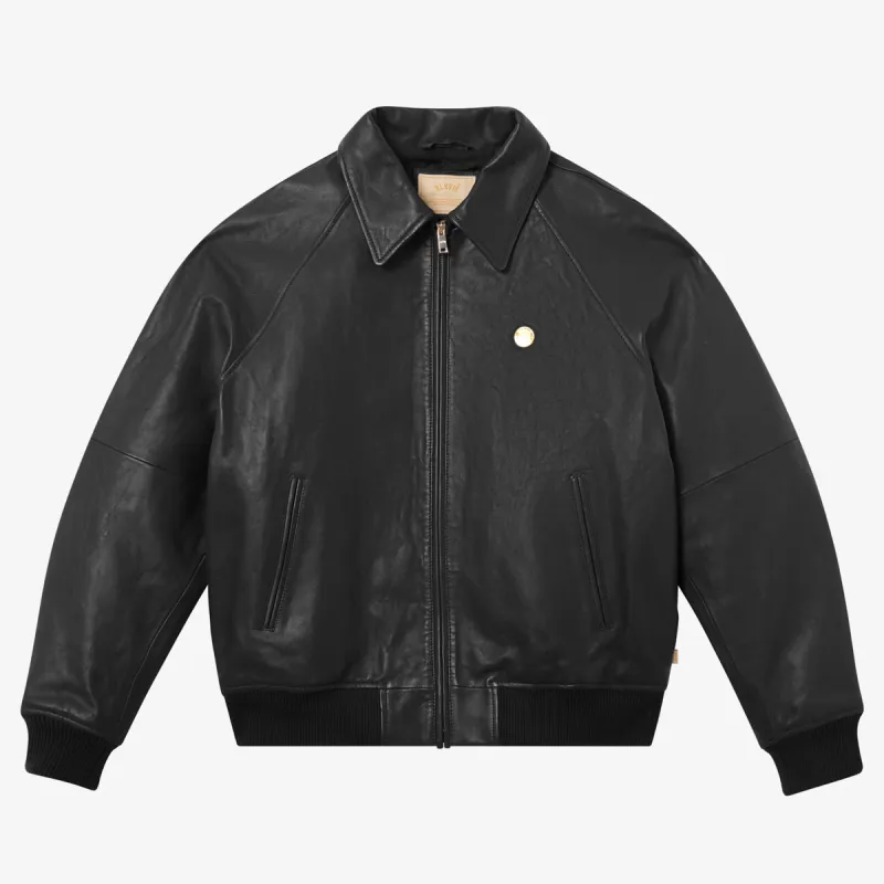 BLKVIS FULL LEATHER VARSITY JACKET - BLACK made by BLKVIS