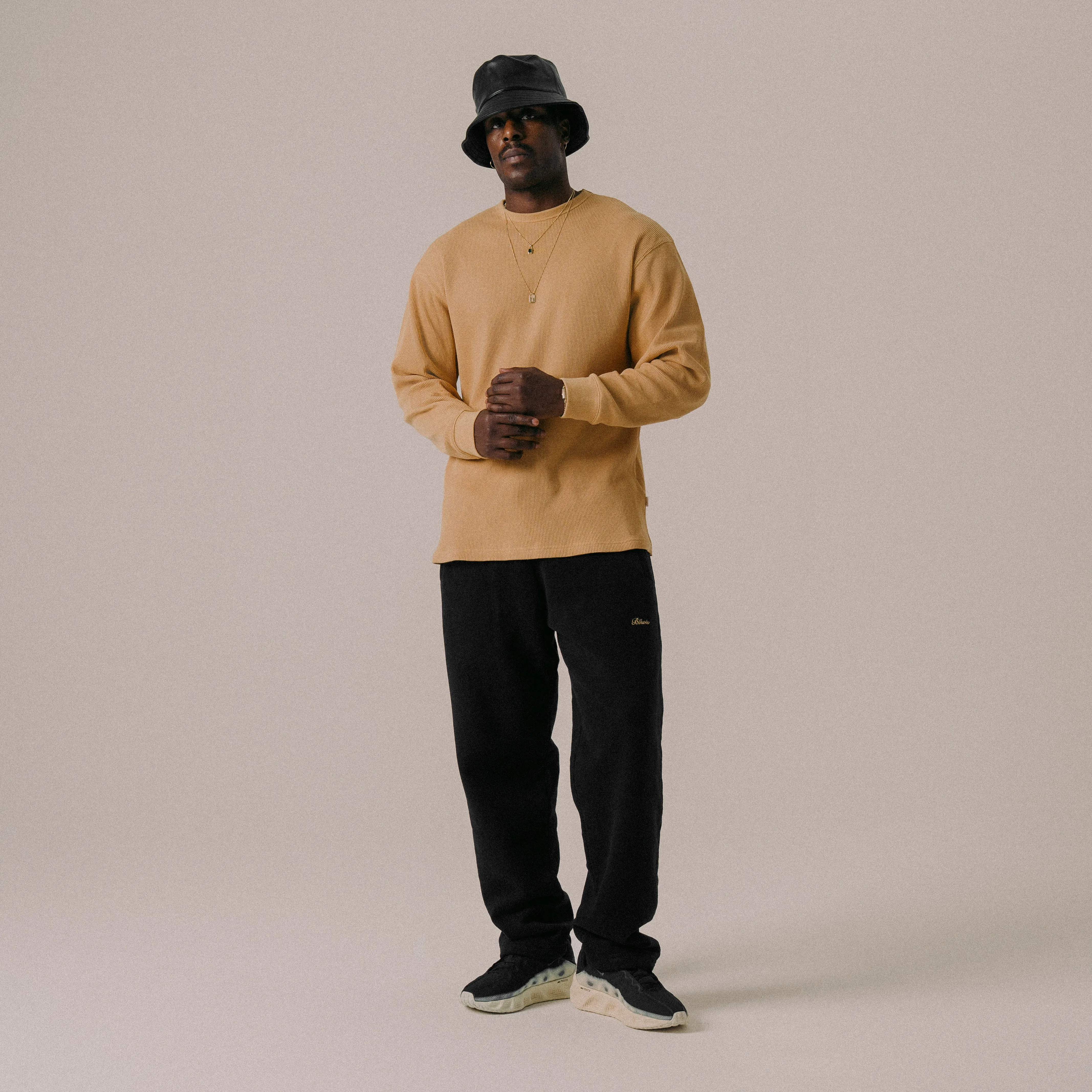 BLKVIS SCRIPT WAFFLE LONGSLEEVE - TAFFY sold by BLKVIS product image thumbnail 3