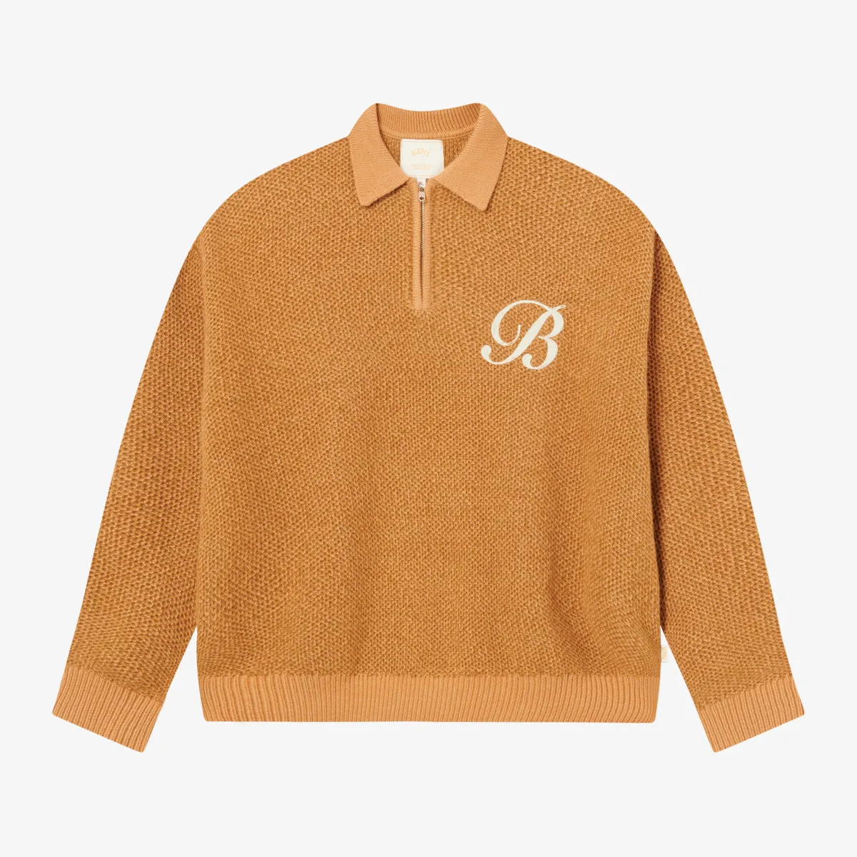 BLKVIS 2TONE STRUCTURE POLO KNIT SWEATER - TAFFY sold by BLKVIS