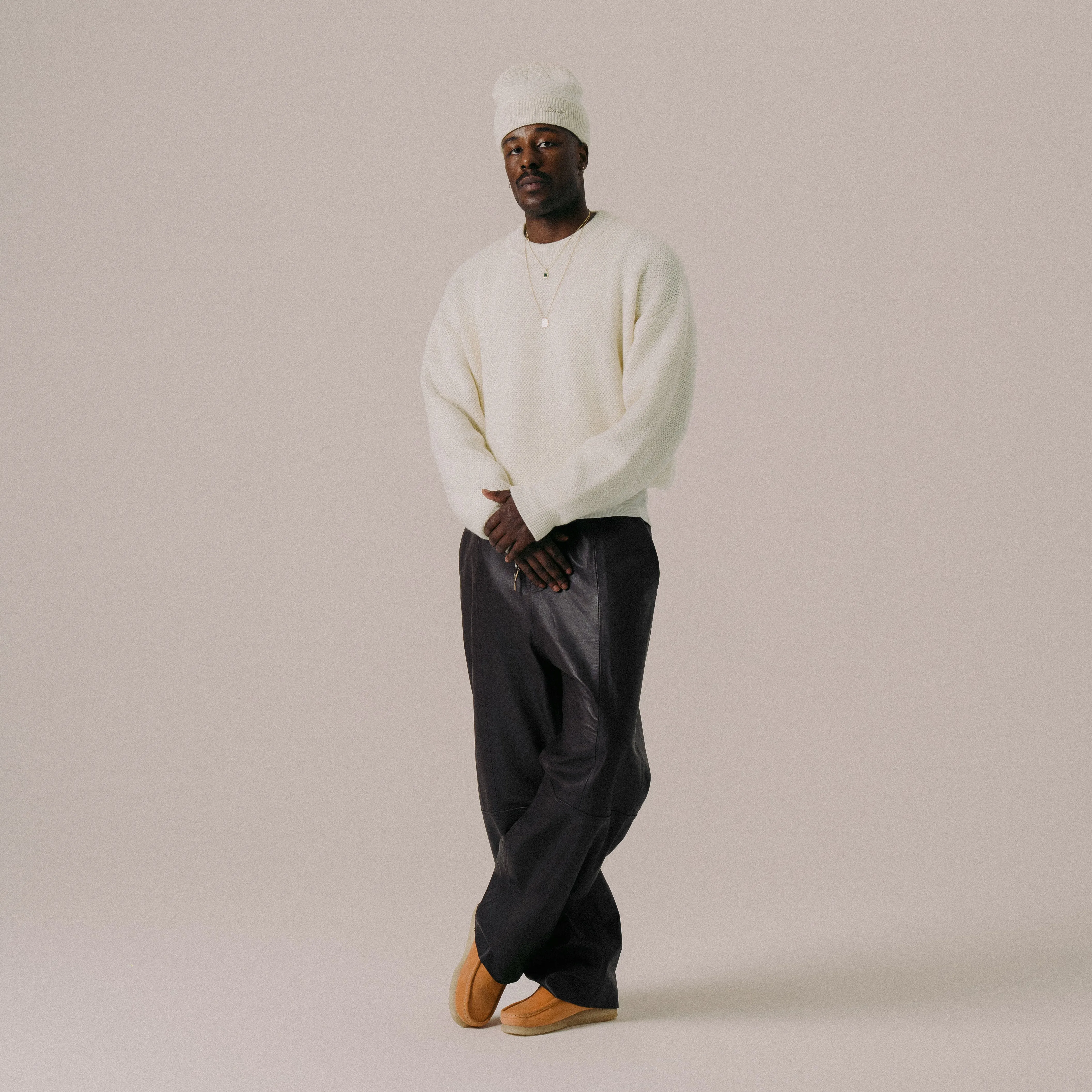 BLKVIS SCRIPT HEAVY KNIT SWEATER - ANTIQUE WHITE sold by BLKVIS product image thumbnail 3
