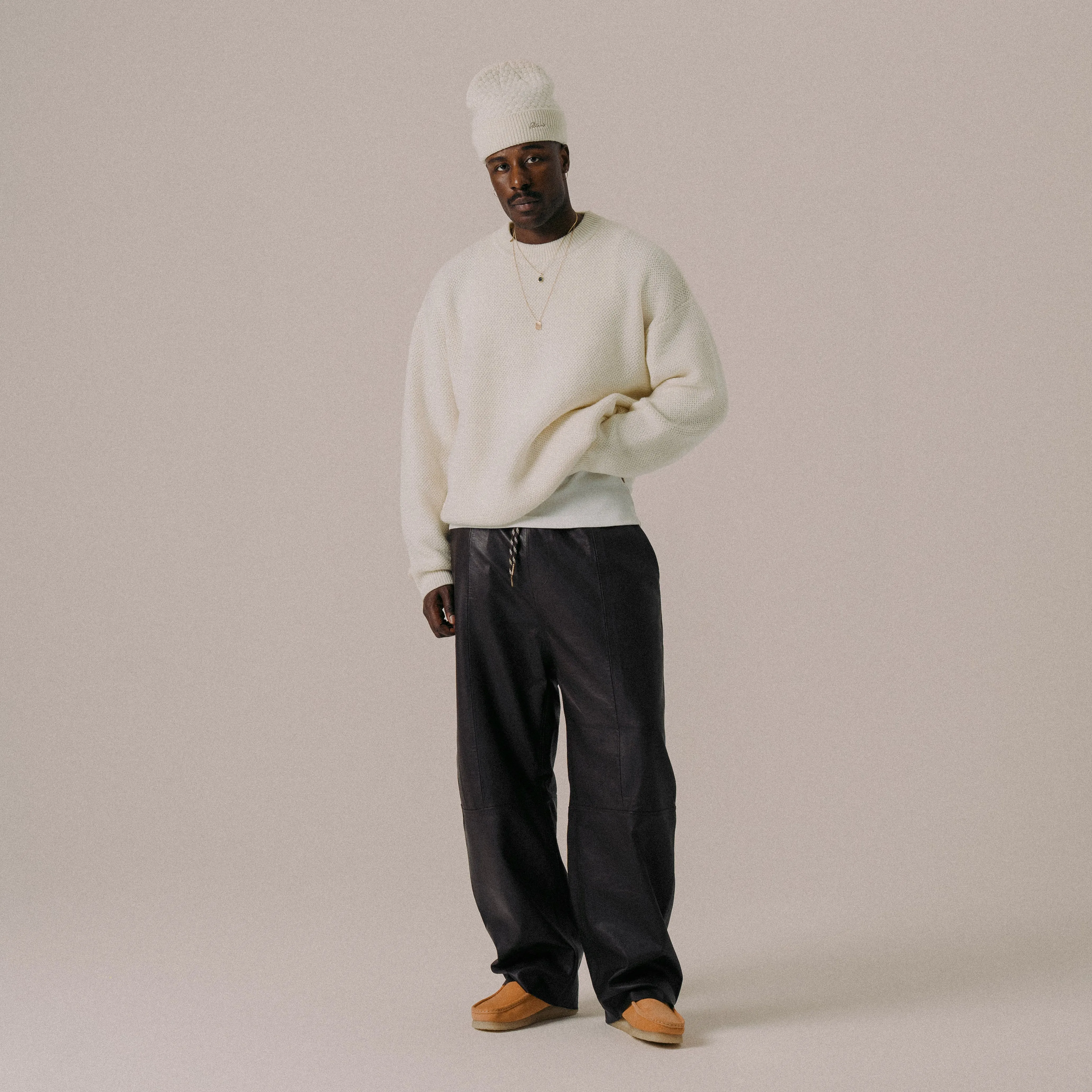 BLKVIS SCRIPT HEAVY KNIT SWEATER - ANTIQUE WHITE sold by BLKVIS product image thumbnail 4