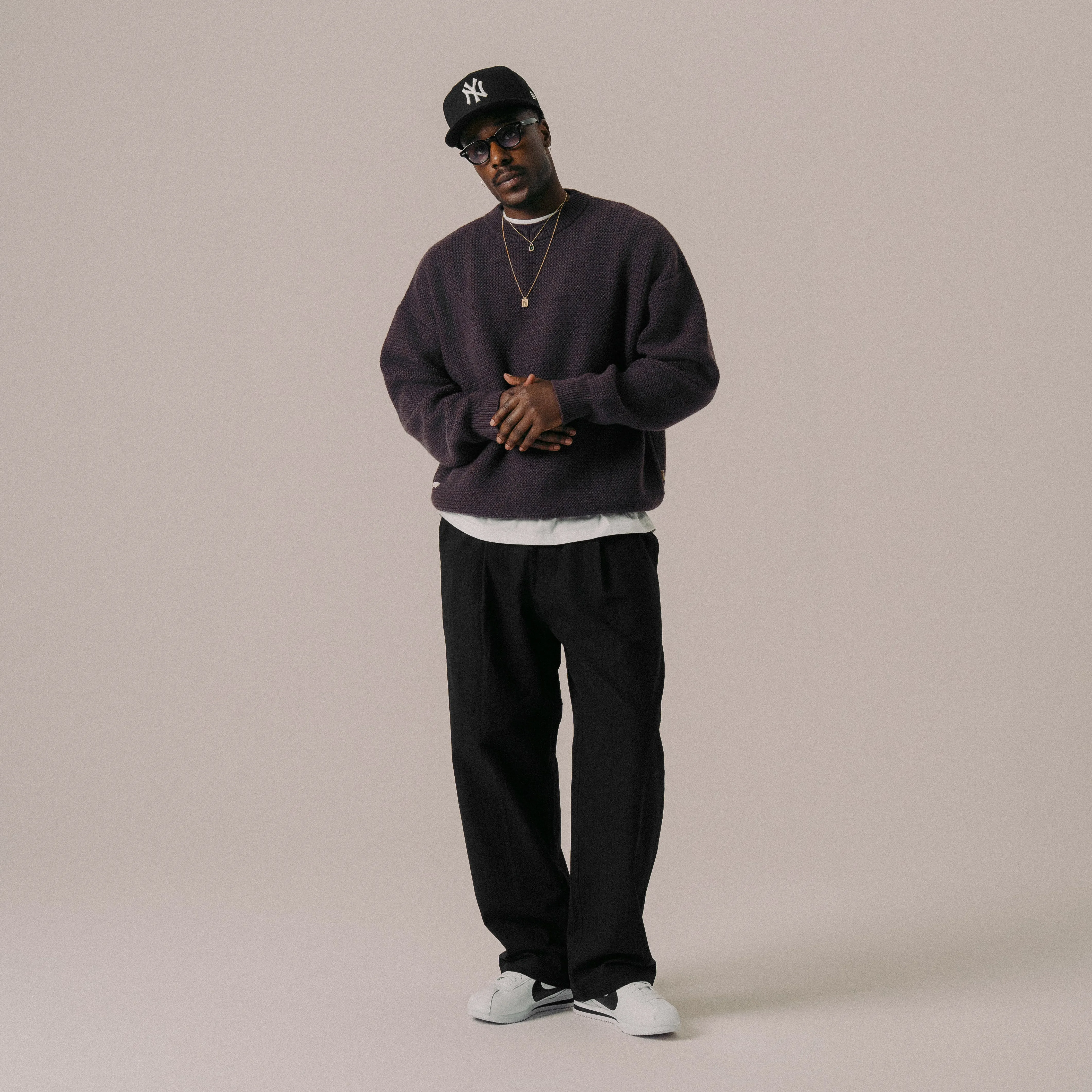 BLKVIS SCRIPT HEAVY KNIT SWEATER - RAISIN sold by BLKVIS product image thumbnail 4