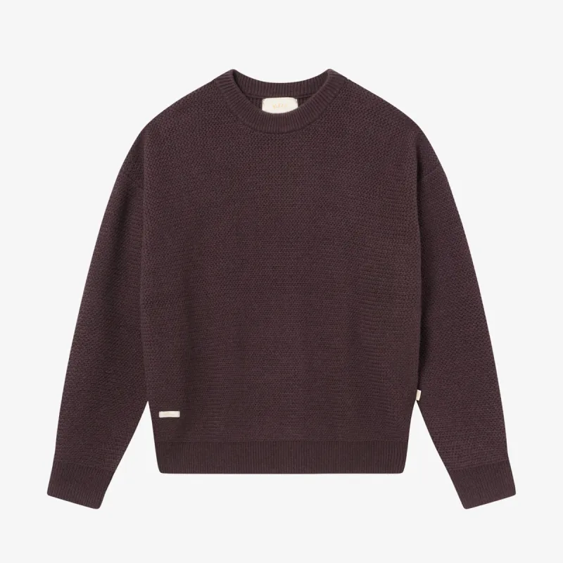 BLKVIS SCRIPT HEAVY KNIT SWEATER - RAISIN sold by BLKVIS