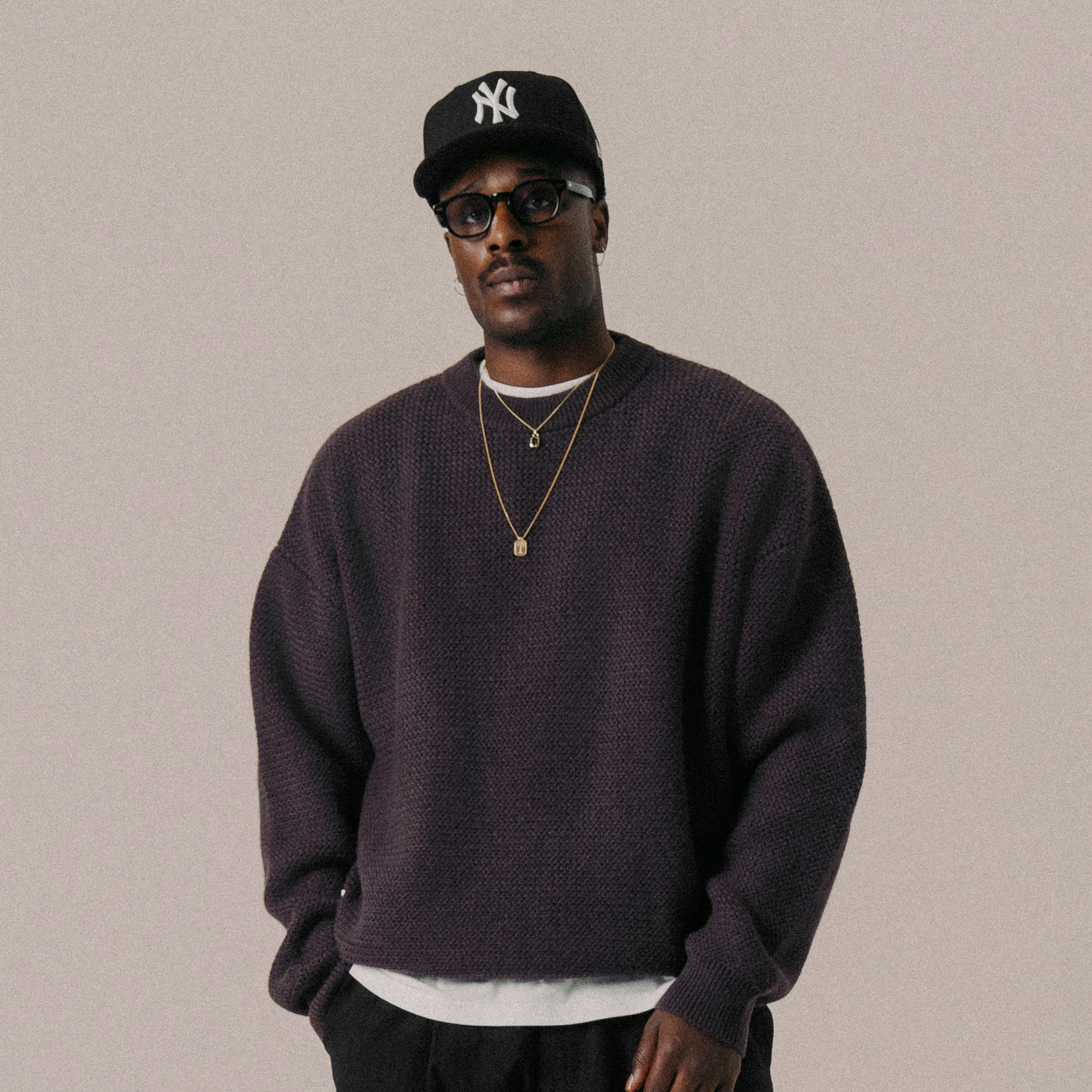 BLKVIS SCRIPT HEAVY KNIT SWEATER - RAISIN sold by BLKVIS product image thumbnail 2