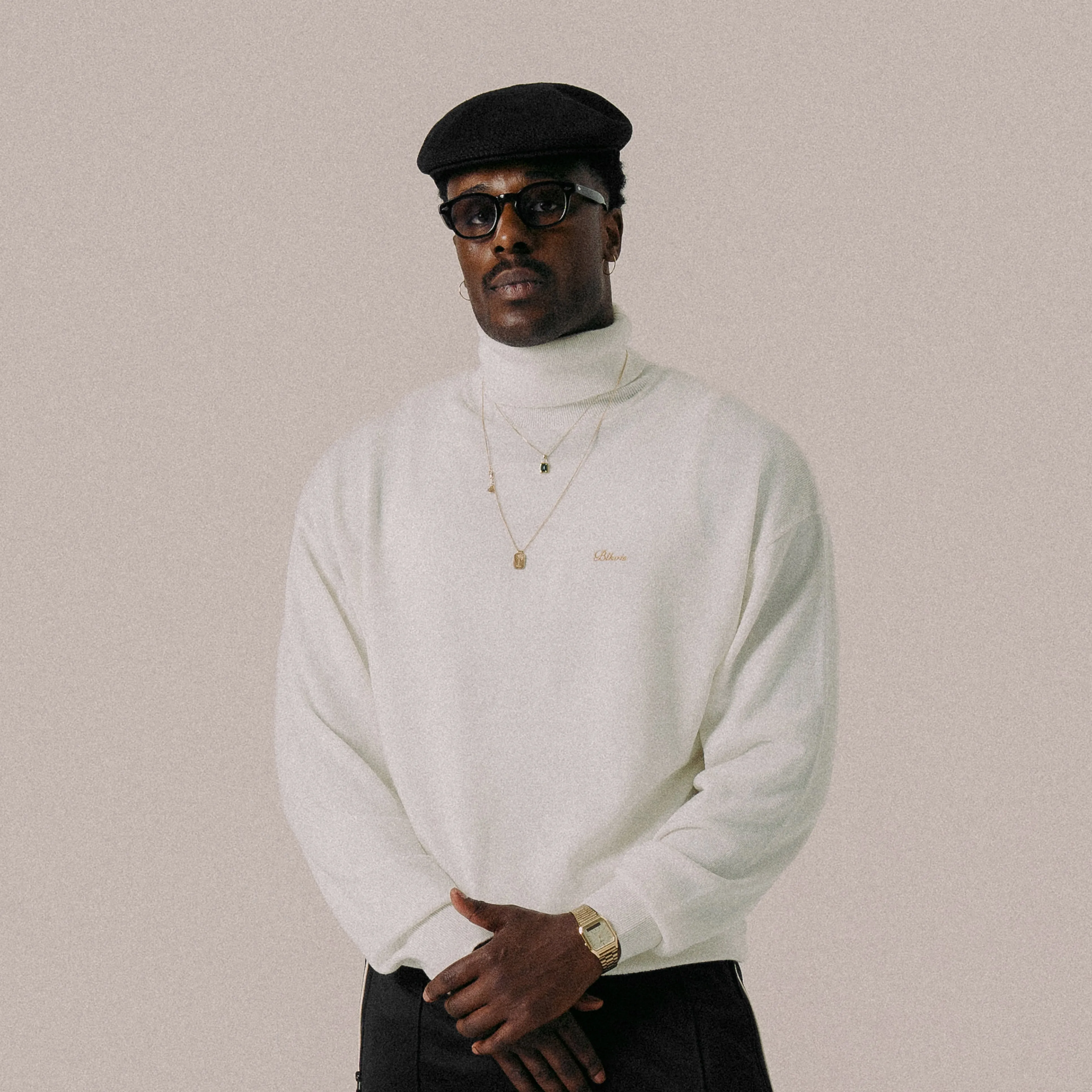 BLKVIS SCRIPT ROLLNECK SWEATER - ANTIQUE WHITE sold by BLKVIS product image thumbnail 2