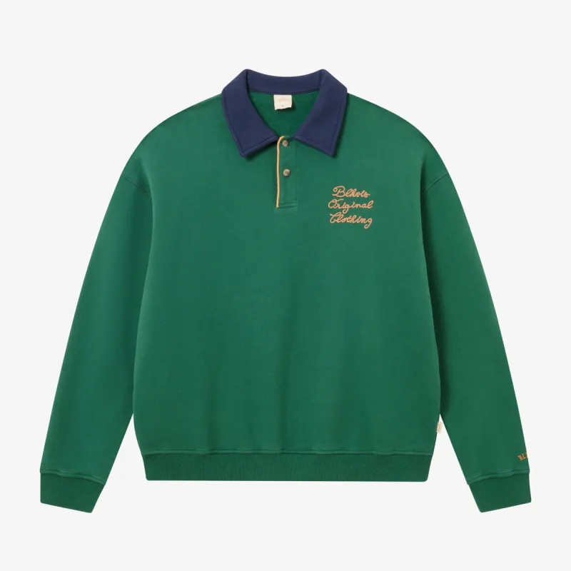 BLKVIS SOURCE POLO SWEATER - HUNTER GREEN made by BLKVIS