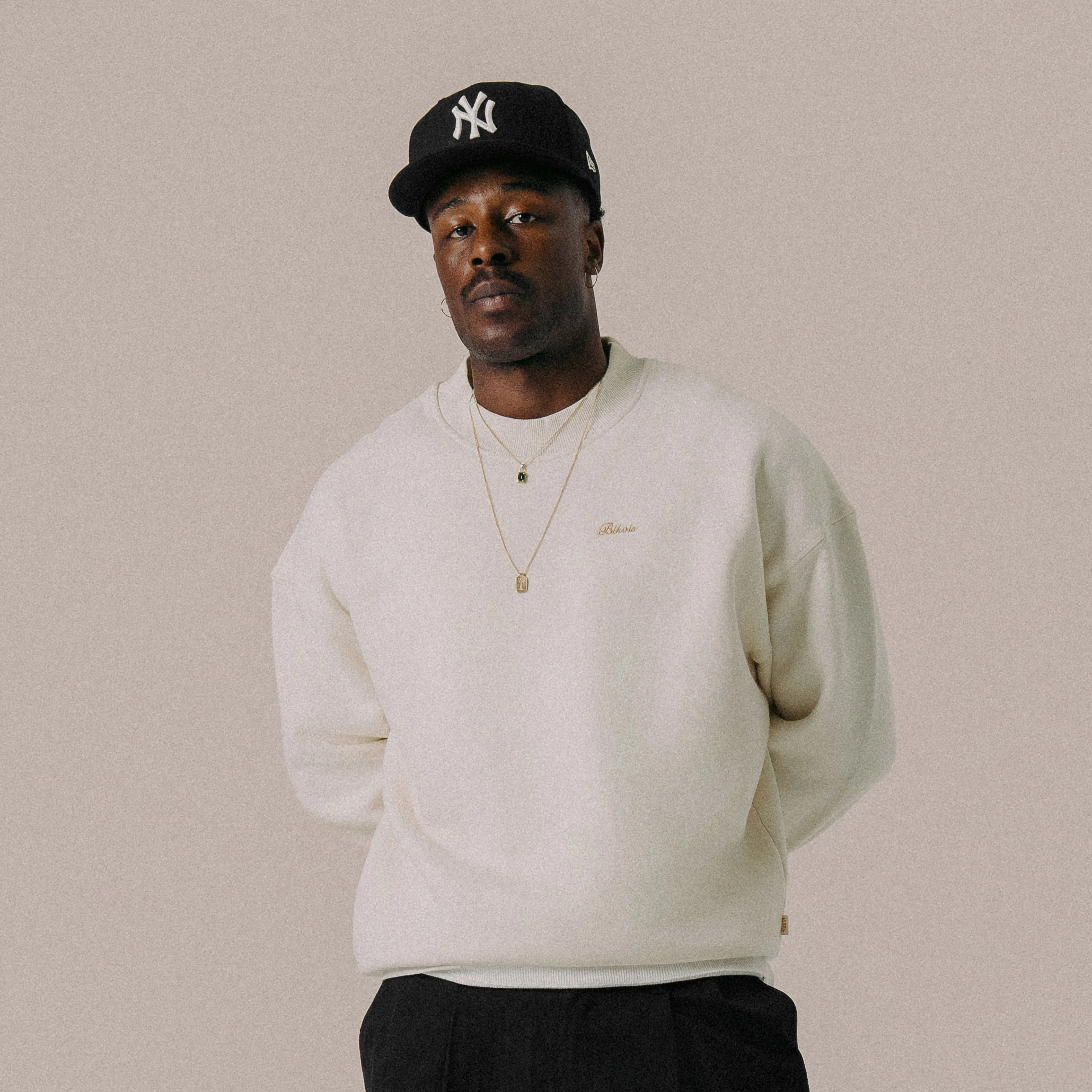 BLKVIS SCRIPT CREWNECK - ANTIQUE WHITE sold by BLKVIS product image thumbnail 2