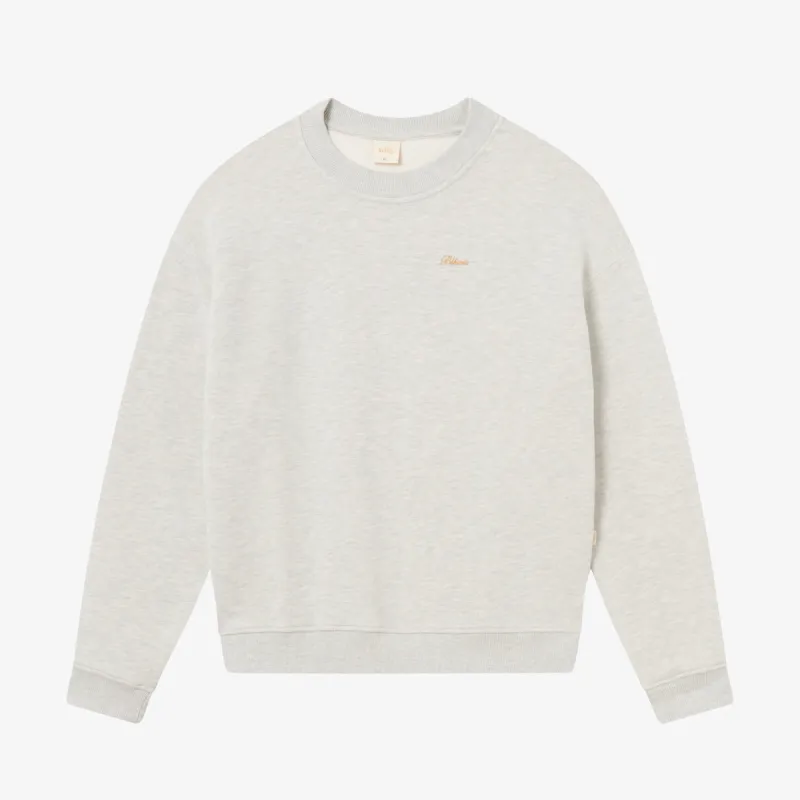 BLKVIS SCRIPT CREWNECK - LIGHT GREY HEATHER sold by BLKVIS