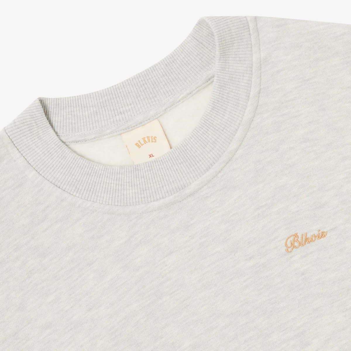 BLKVIS SCRIPT CREWNECK - LIGHT GREY HEATHER sold by BLKVIS product image thumbnail 5