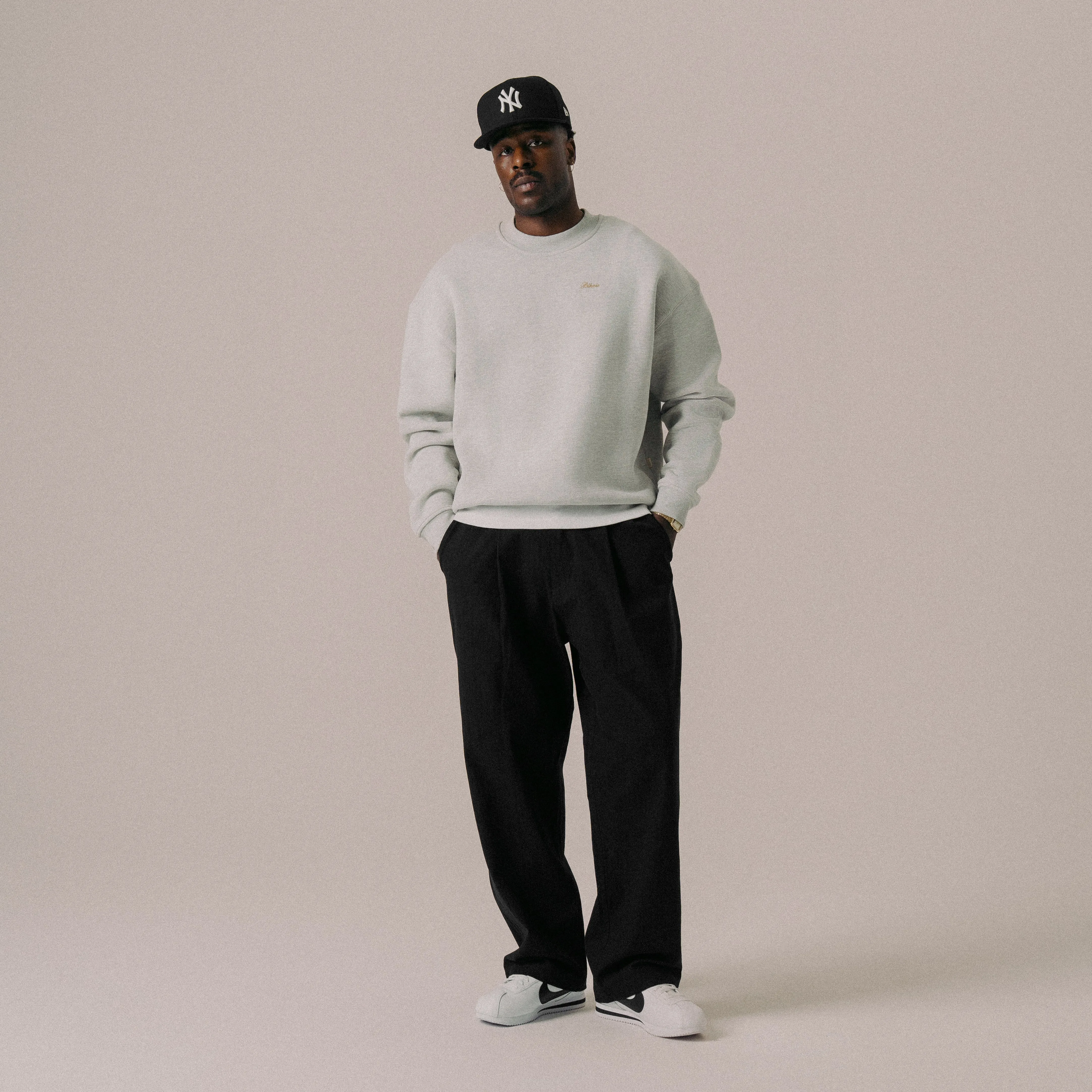 BLKVIS SCRIPT CREWNECK - LIGHT GREY HEATHER sold by BLKVIS product image thumbnail 3