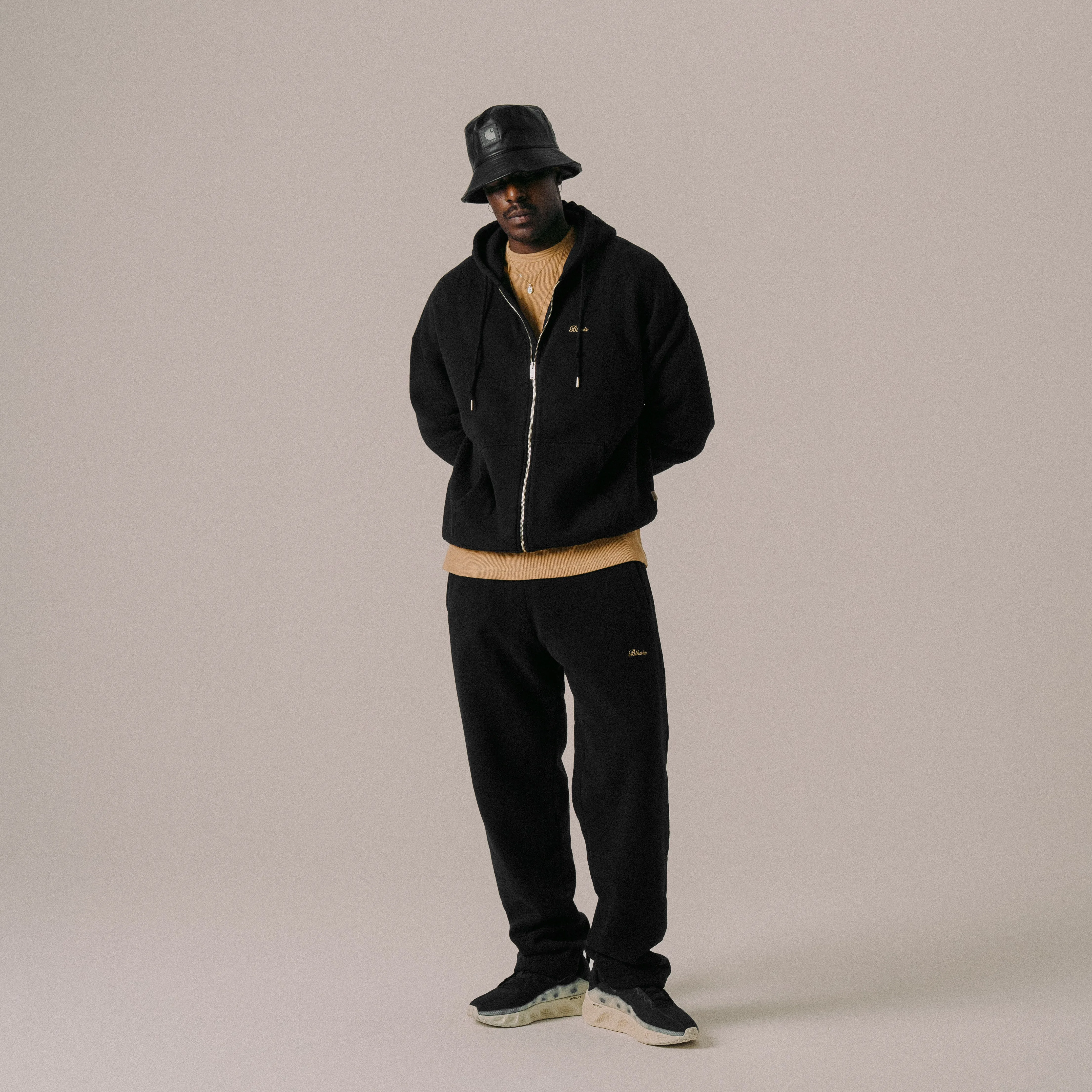 BLKVIS SCRIPT ZIP-HOODY - BLACK sold by BLKVIS product image thumbnail 4