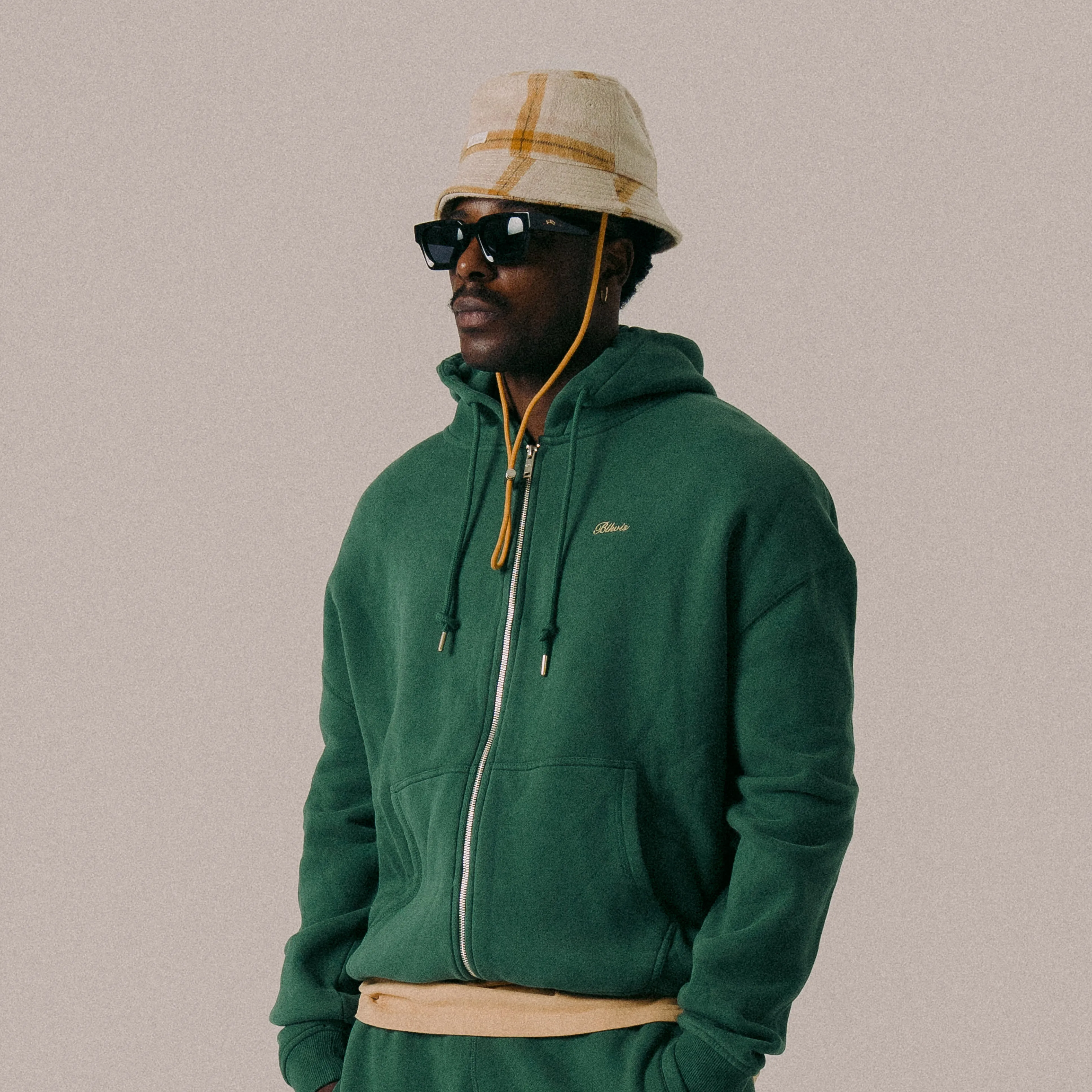 BLKVIS SCRIPT ZIP-HOODY - HUNTER GREEN sold by BLKVIS product image thumbnail 2