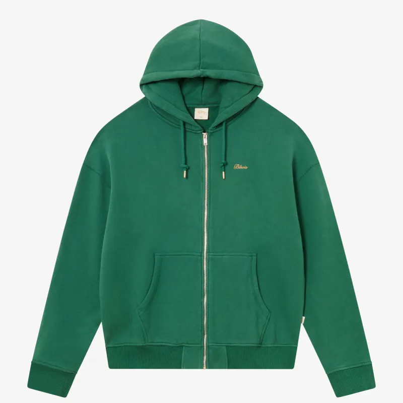 BLKVIS SCRIPT ZIP-HOODY - HUNTER GREEN made by BLKVIS