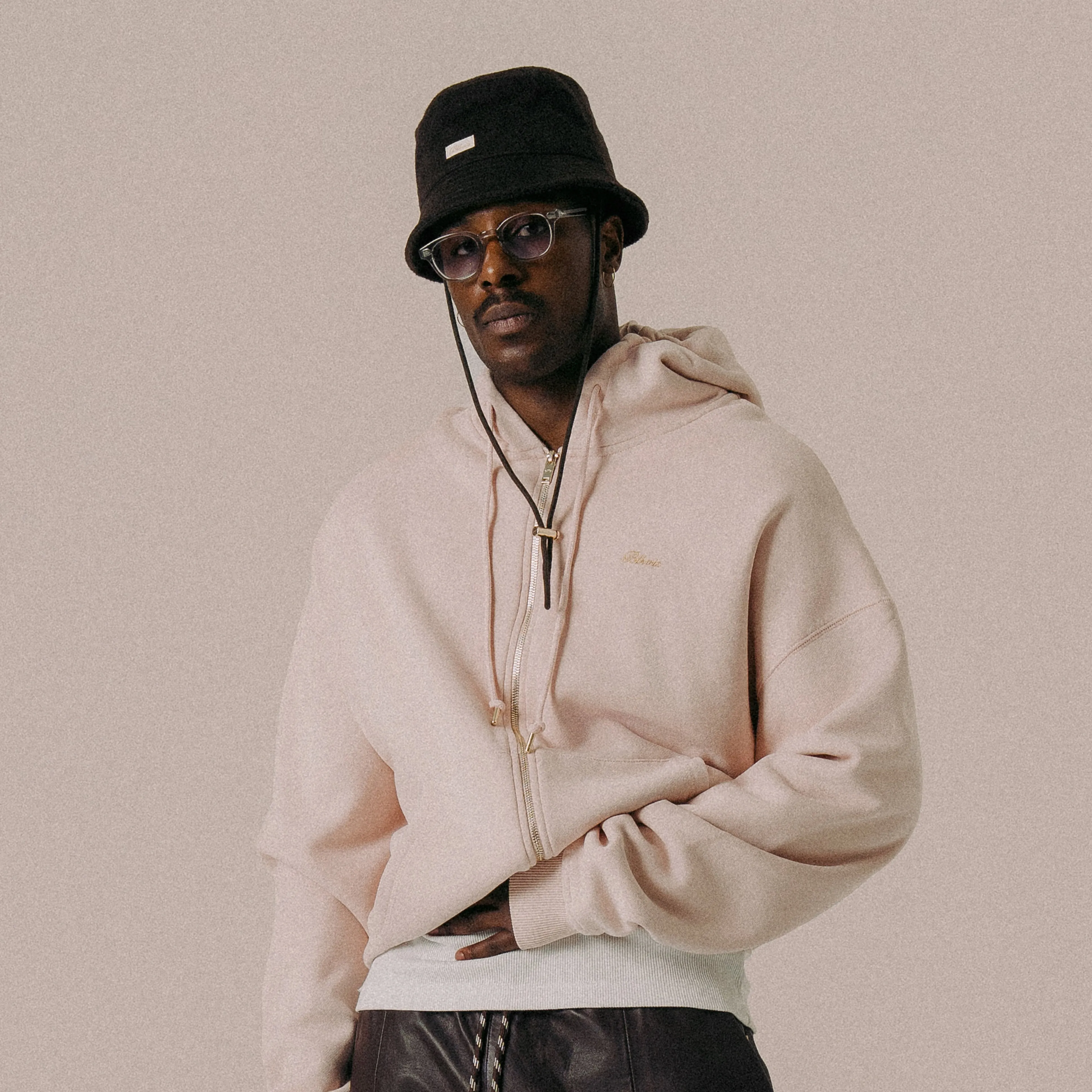 BLKVIS SCRIPT ZIP-HOODY - SEPIA ROSE sold by BLKVIS product image thumbnail 2