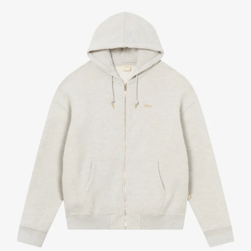 BLKVIS SCRIPT ZIP-HOODY - LIGHT GREY HEATHER sold by BLKVIS