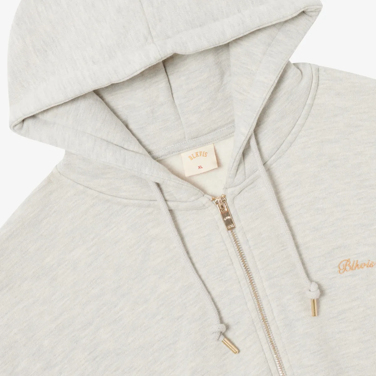BLKVIS SCRIPT ZIP-HOODY - LIGHT GREY HEATHER sold by BLKVIS product image thumbnail 5