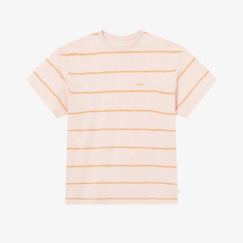 BLKVIS SCRIPT STRIPED CLUB TEE - SEPIA ROSE sold by BLKVIS