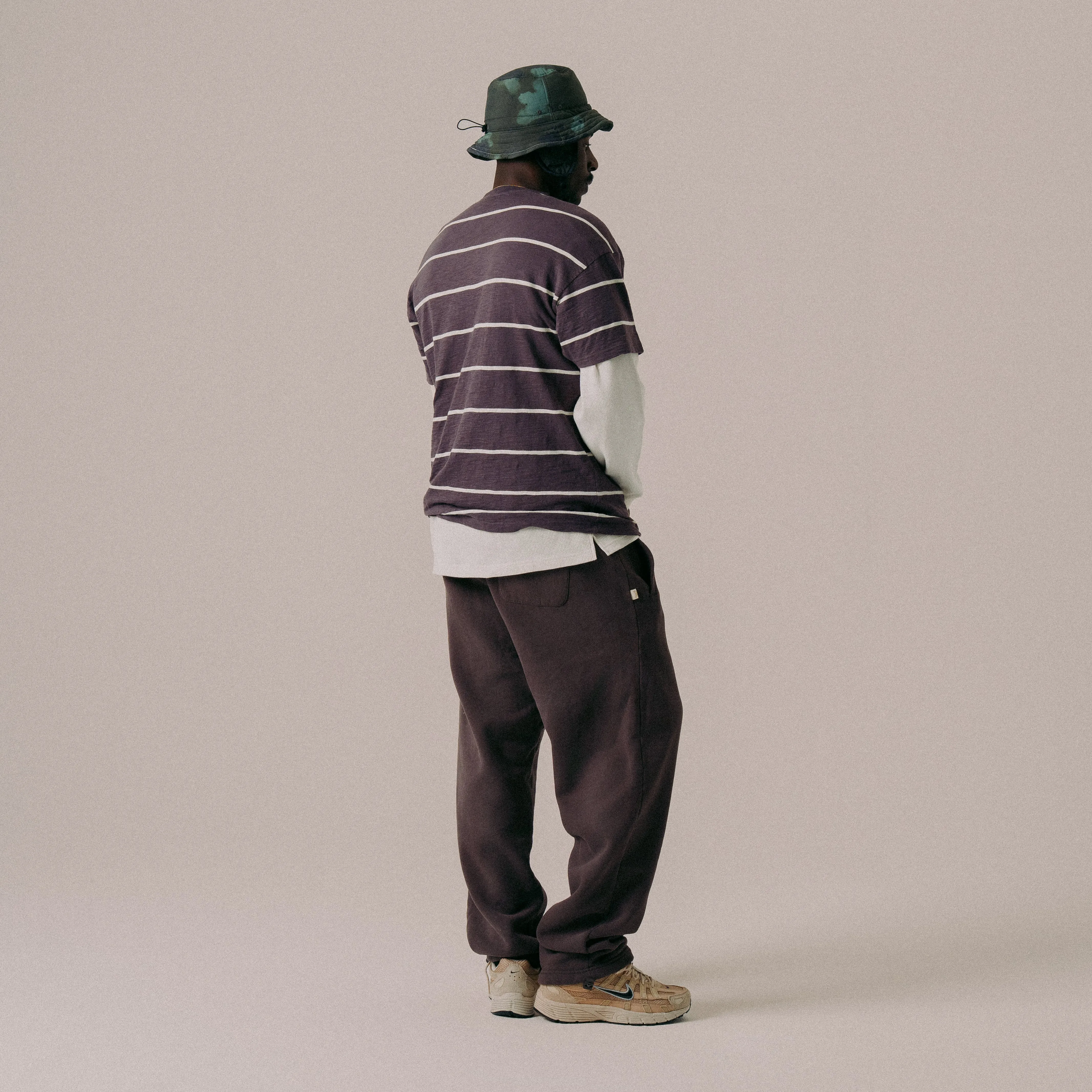 BLKVIS SCRIPT STRIPED SLUB TEE - RAISIN sold by BLKVIS product image thumbnail 5