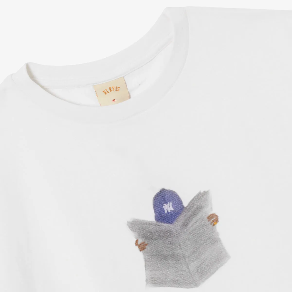 BLKVIS NEWSPAPER TEE - WHITE sold by BLKVIS product image thumbnail 5