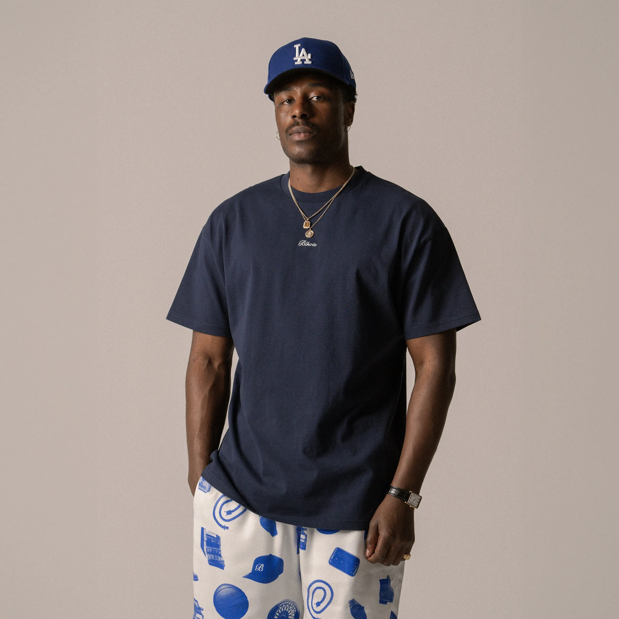 BLKVIS SCRIPT TEE - PEACOAT sold by BLKVIS product image thumbnail 2