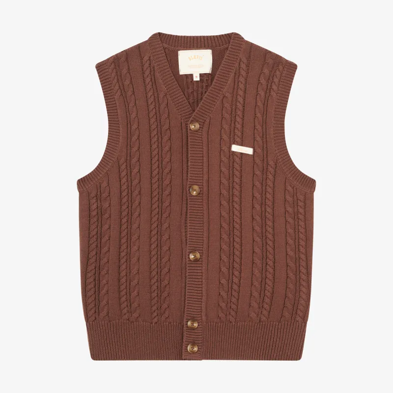 BLKVIS CABLE KNIT VEST - CARAFE sold by BLKVIS
