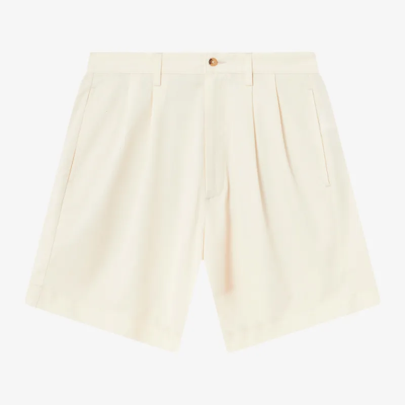 BLKVIS DOUBLE PLEATED SHORTS - ANTIQUE WHITE made by BLKVIS