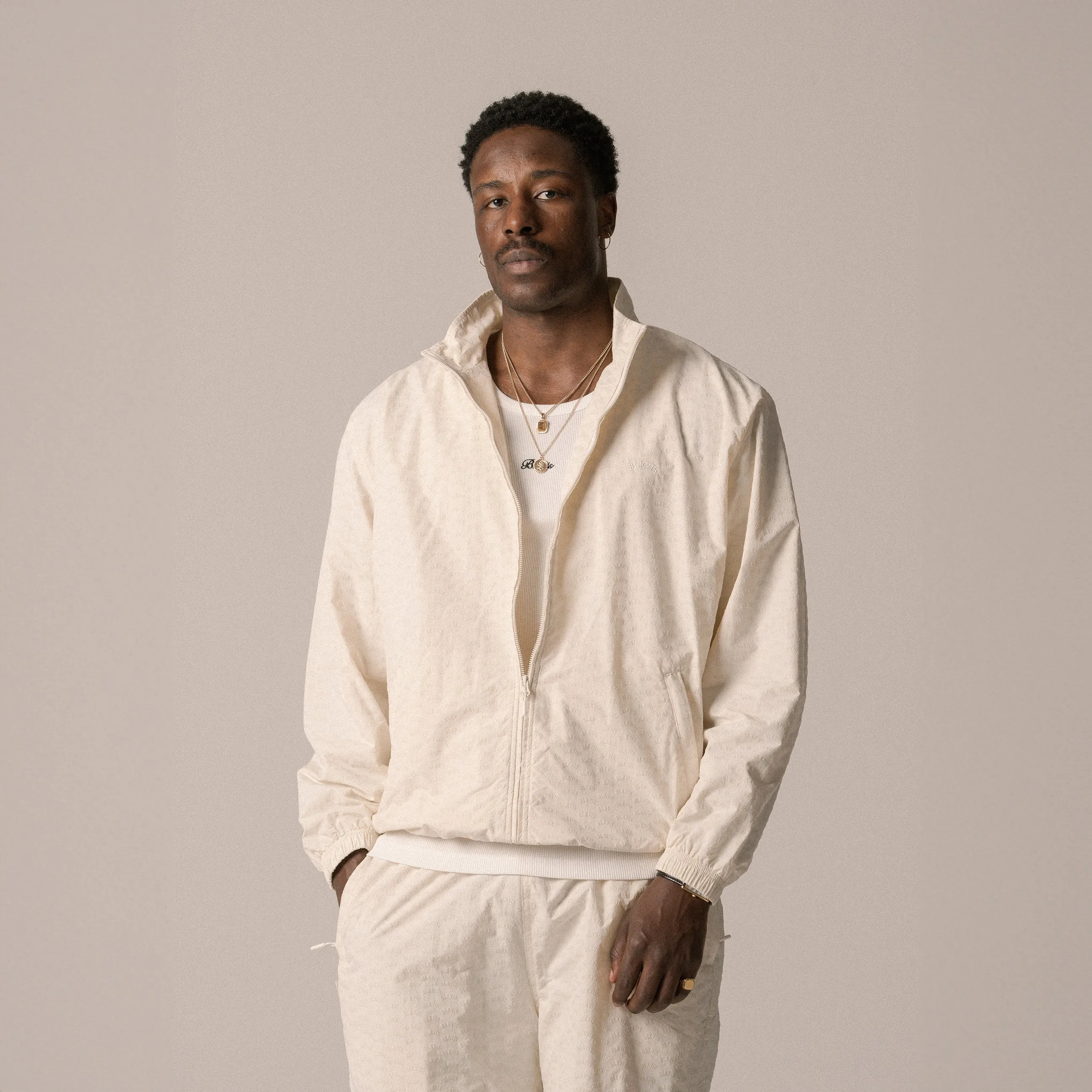 BLKVIS ALLOVER TRACK JACKET - ANTIQUE WHITE sold by BLKVIS product image thumbnail 2