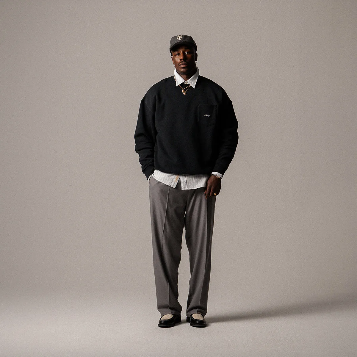 BLKVIS LOGO POCKET CREWNECK - BLACK sold by BLKVIS product image thumbnail 3