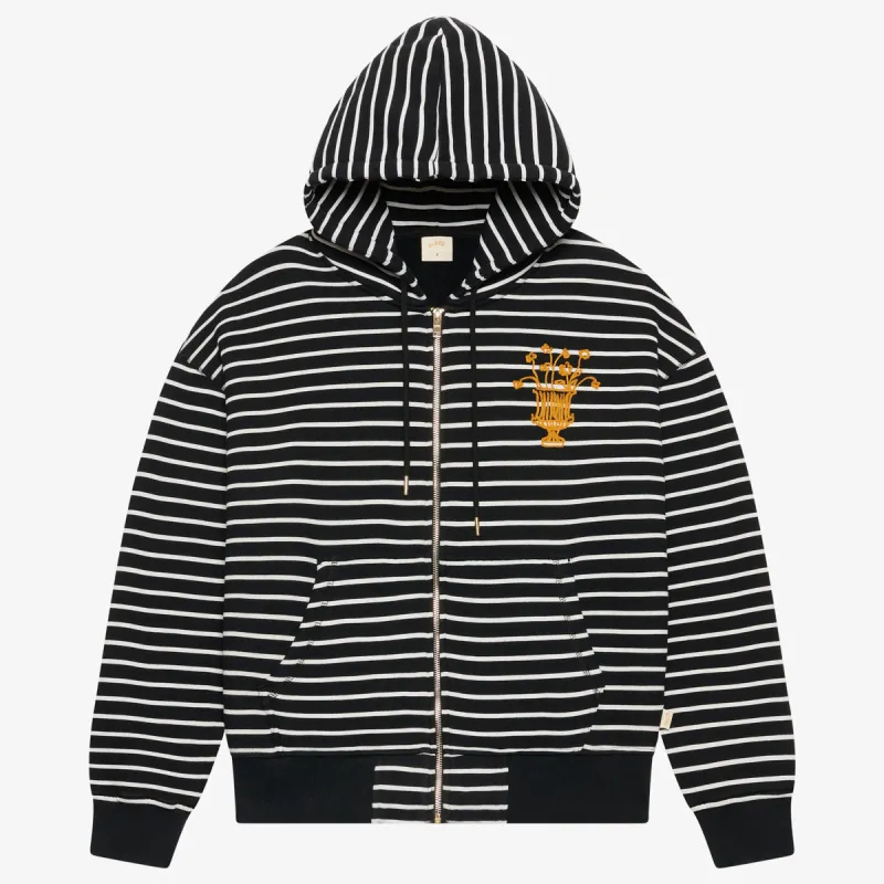 BLKVIS VASO STRIPED ZIP HOODY - BLACK made by BLKVIS