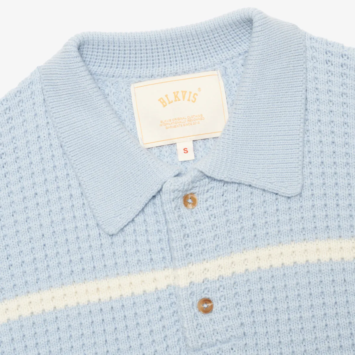 BLKVIS WAFFLE KNIT POLO - SKYWAY sold by BLKVIS product image thumbnail 5
