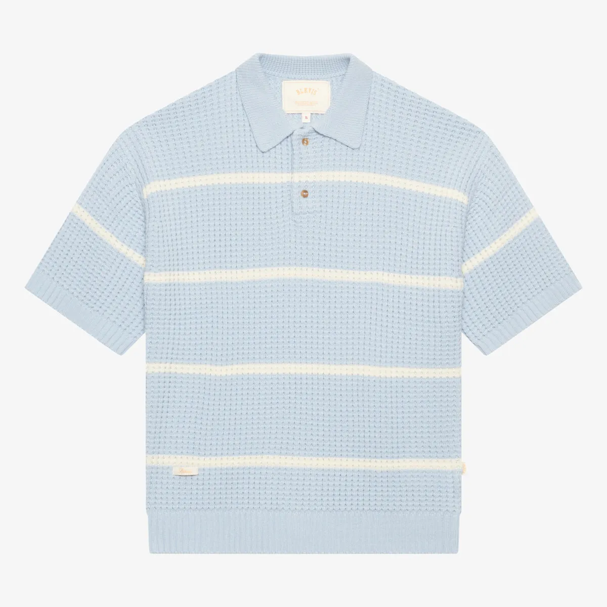 BLKVIS WAFFLE KNIT POLO - SKYWAY sold by BLKVIS