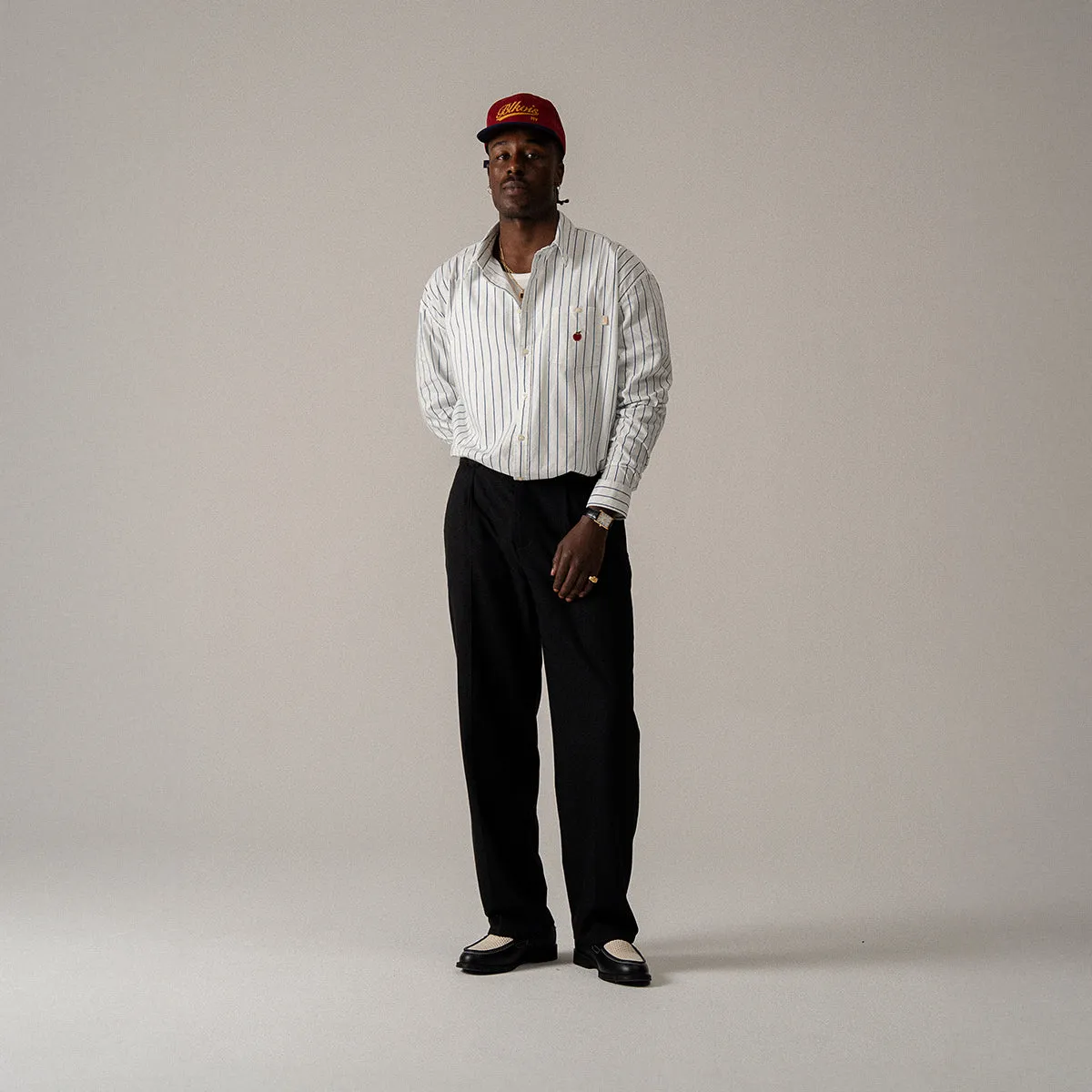 BLKVIS APPLE STRIPED SHIRT - BLACK sold by BLKVIS product image thumbnail 3