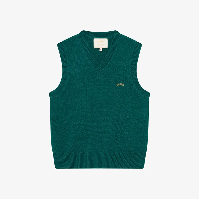 BLKVIS V NECK VEST - HUNTER GREEN made by BLKVIS