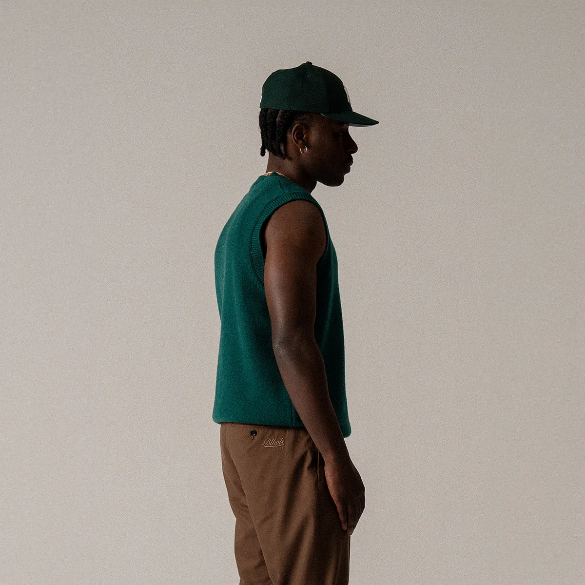 BLKVIS V NECK VEST - HUNTER GREEN sold by BLKVIS product image thumbnail 4
