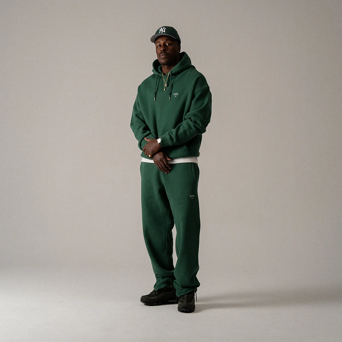 BLKVIS LOGO NY HOODY - HUNTER GREEN sold by BLKVIS product image thumbnail 3