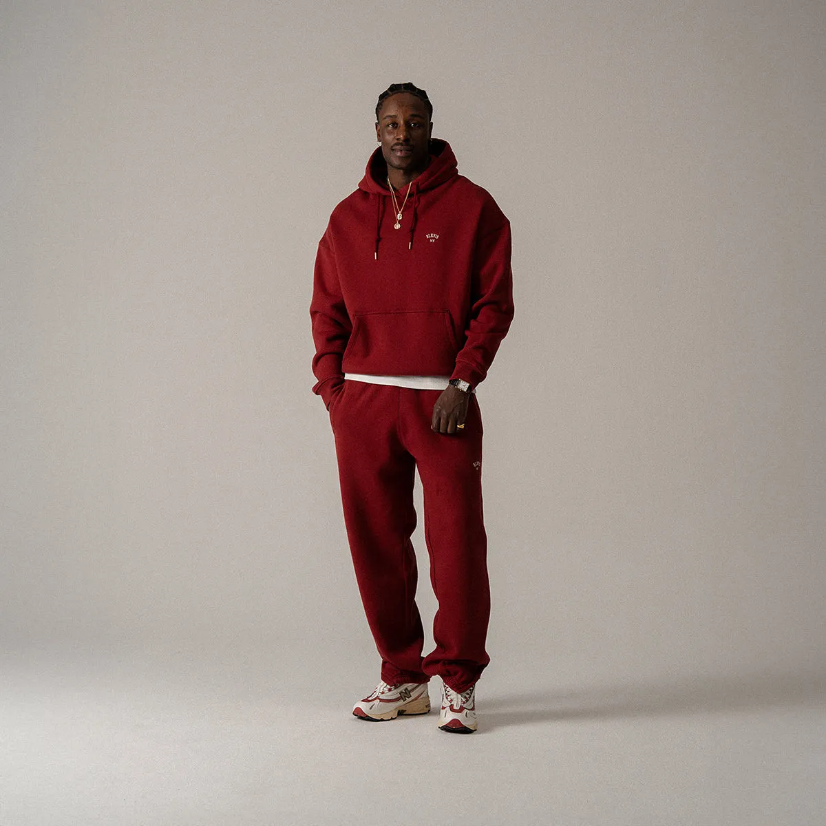 BLKVIS LOGO NY HOODY - MERLOT sold by BLKVIS product image thumbnail 2