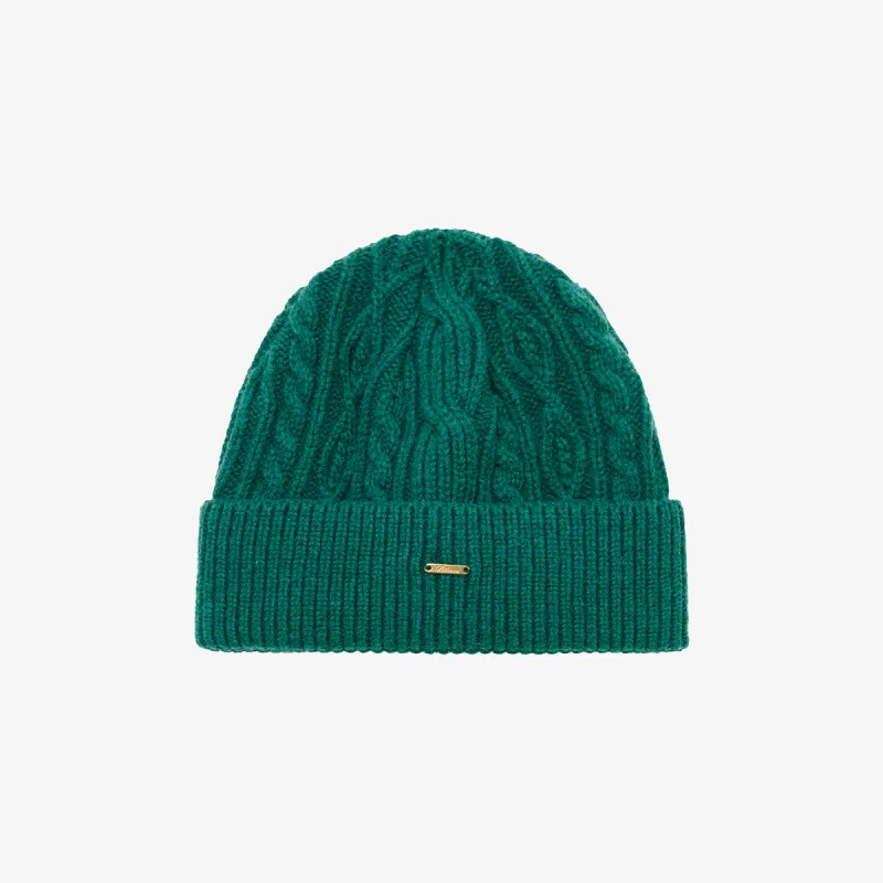 BLKVIS CABLE KNITTED BEANIE - HUNTER GREEN sold by BLKVIS