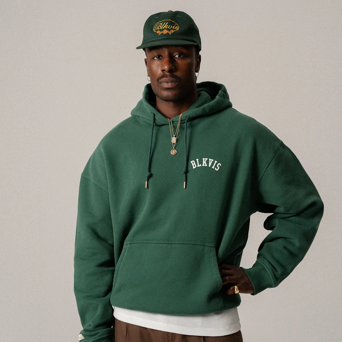 BLKVIS LOGO HOODIE - HUNTER GREEN sold by BLKVIS product image thumbnail 2