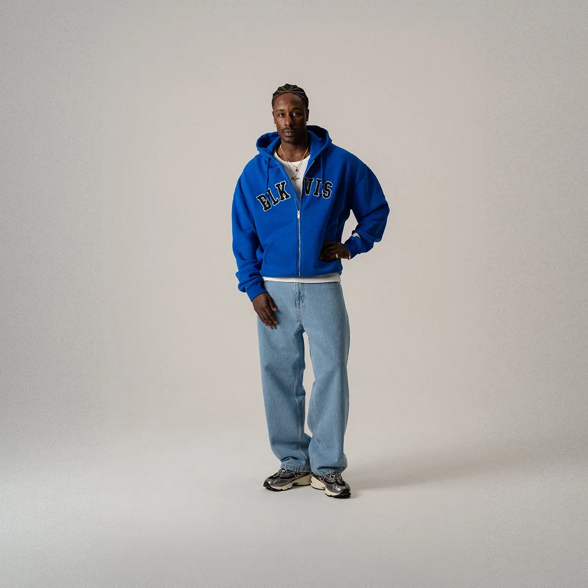 BLKVIS LOGO ZIP HOODIE - BLUE LOILITE sold by BLKVIS product image thumbnail 3